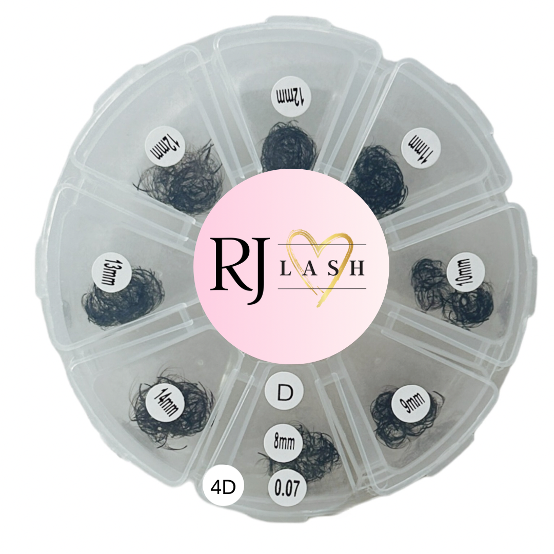 4D Gemengde lengten 8-14 mm - 0,07 (800 fans)