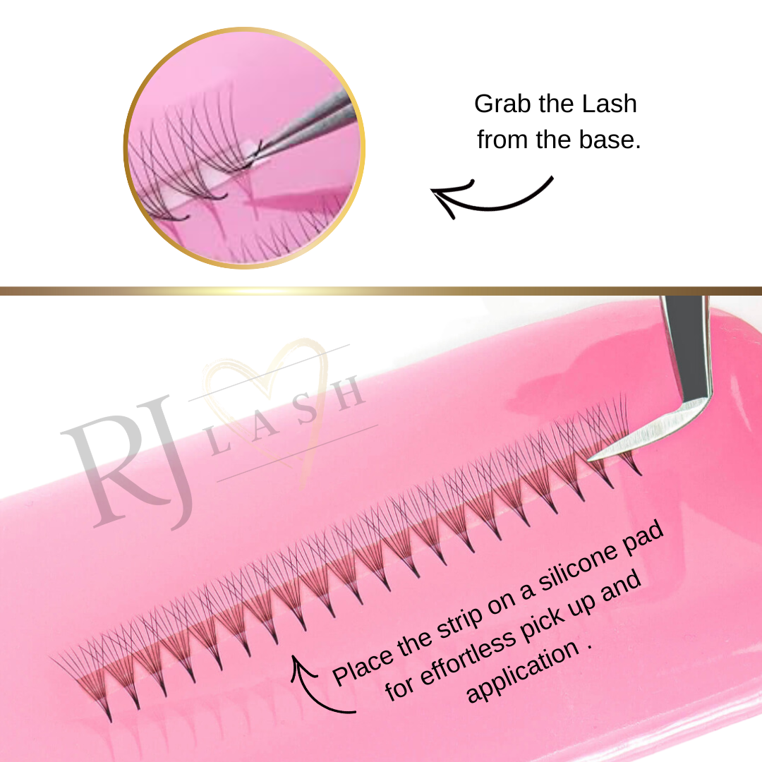 4D, RJ Speed Strips, Gemengde Lengte 8mm-14mm (800 Fans) D Krul