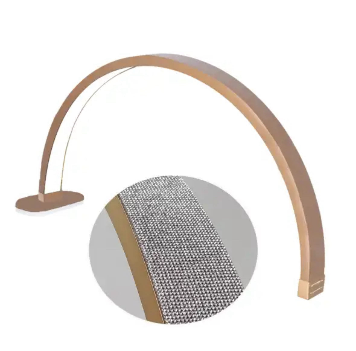 Half Moon Diamond Bureaulamp 30" - Vrijstaand LED Spijkerlicht