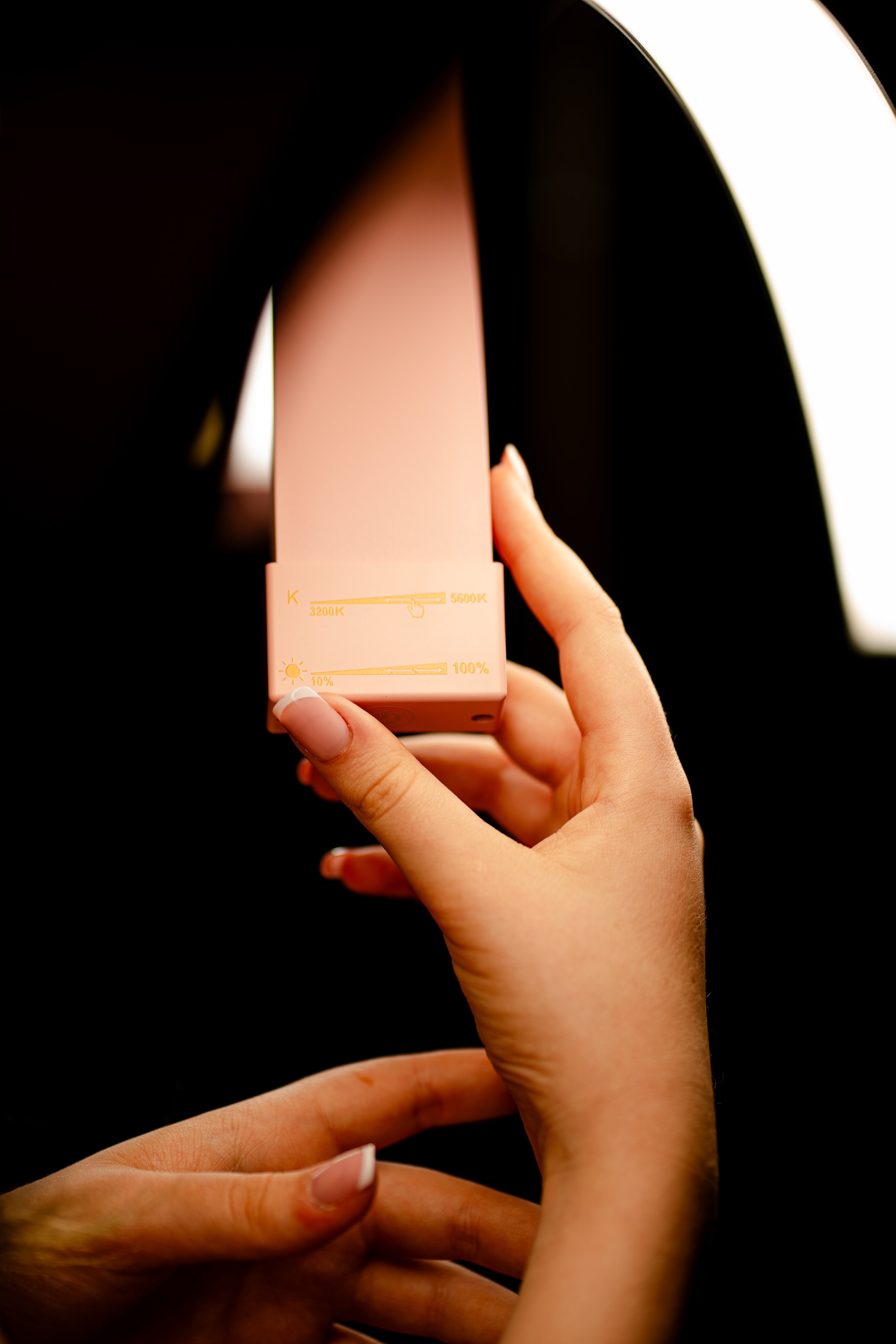 Roze Half Moon Beauty licht touchpad