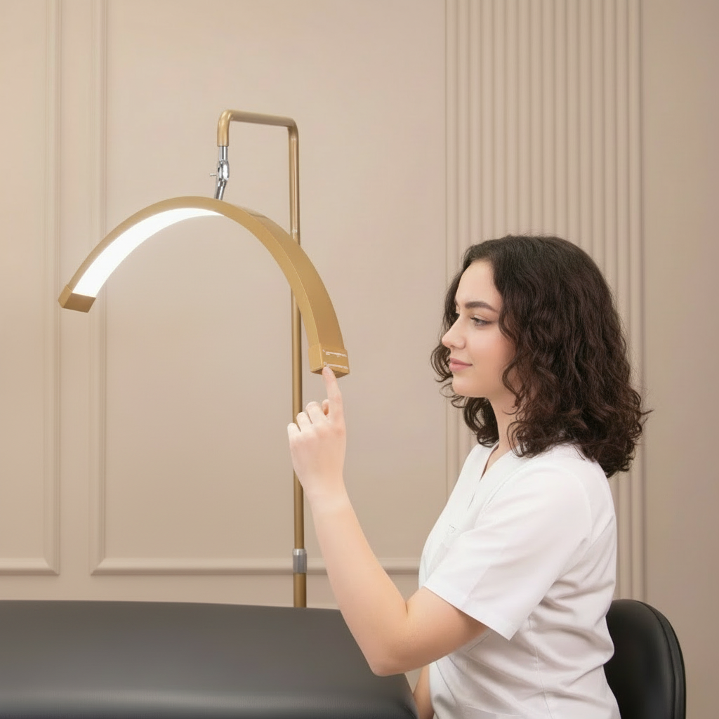 Multi-Angle Half Moon Lamp - Professionele LED-schoonheidslamp 28 inch | RJ Moon Pro X