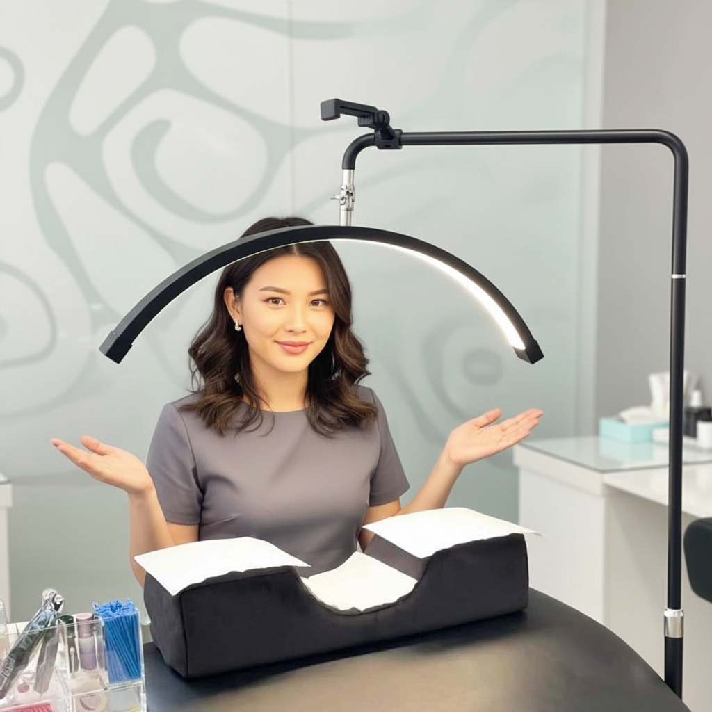 Multi-Angle Half Moon Lamp - Professionele LED-schoonheidslamp 28 inch | RJ Moon Pro X