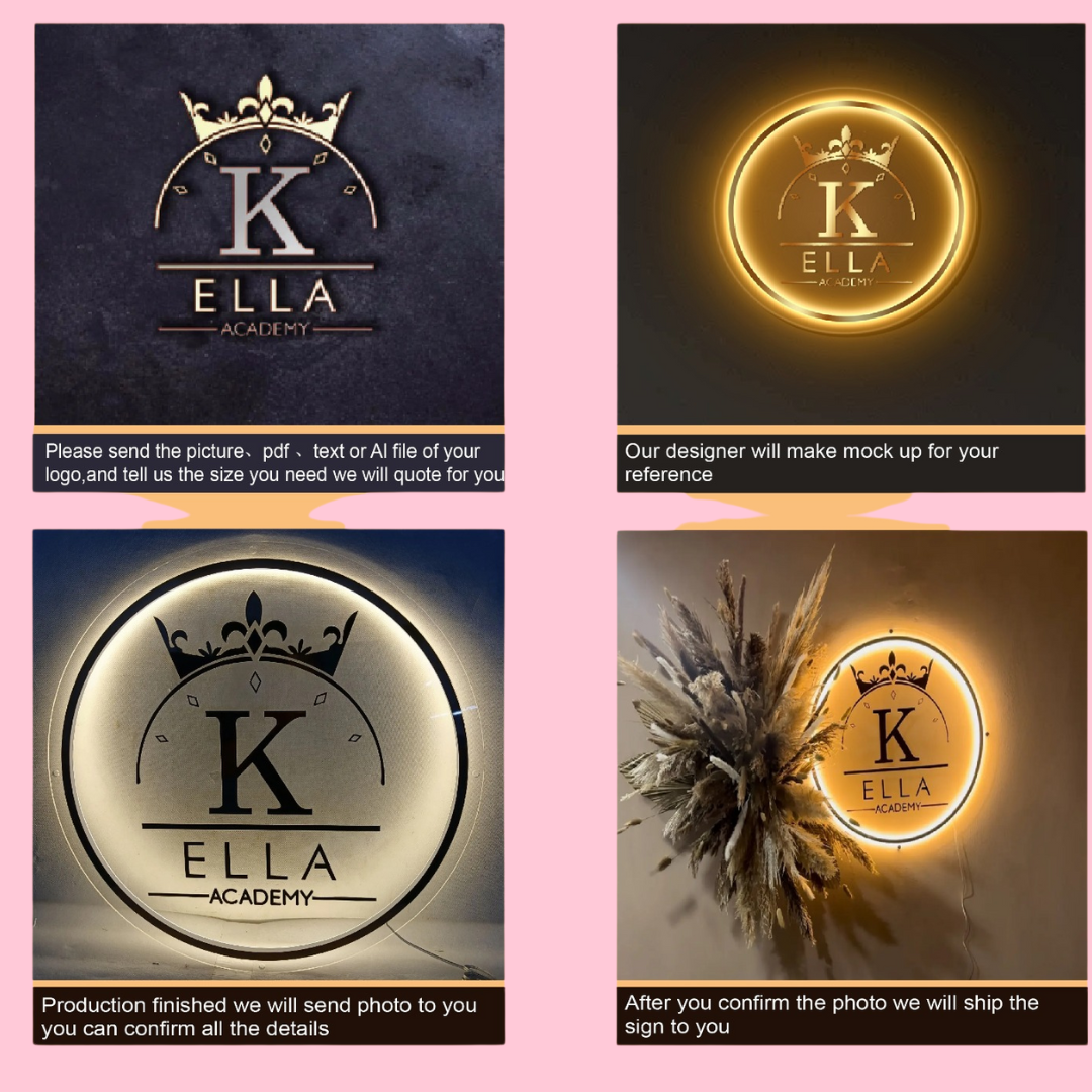 Aangepaste acryl terug verlichte LED Logo Sign