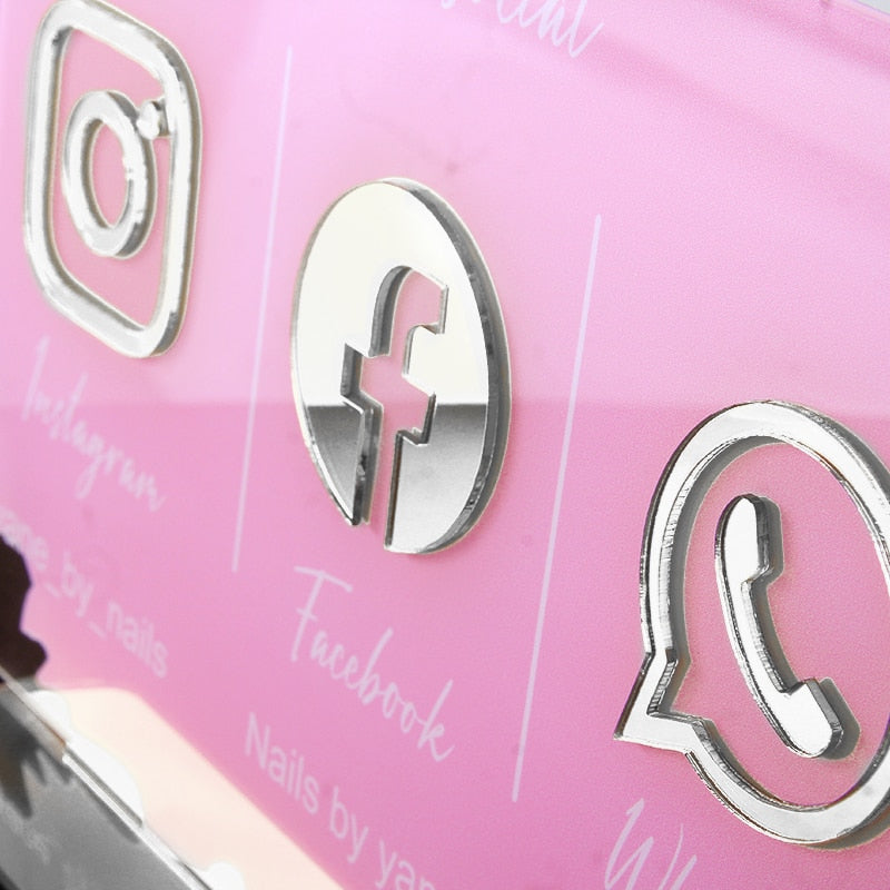 Aangepast Social Media-bord voor bedrijven - Drievoudig pictogram