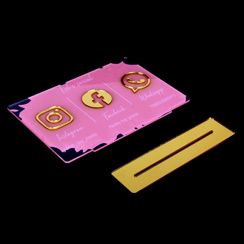 Aangepast Social Media-bord voor bedrijven - Drievoudig pictogram