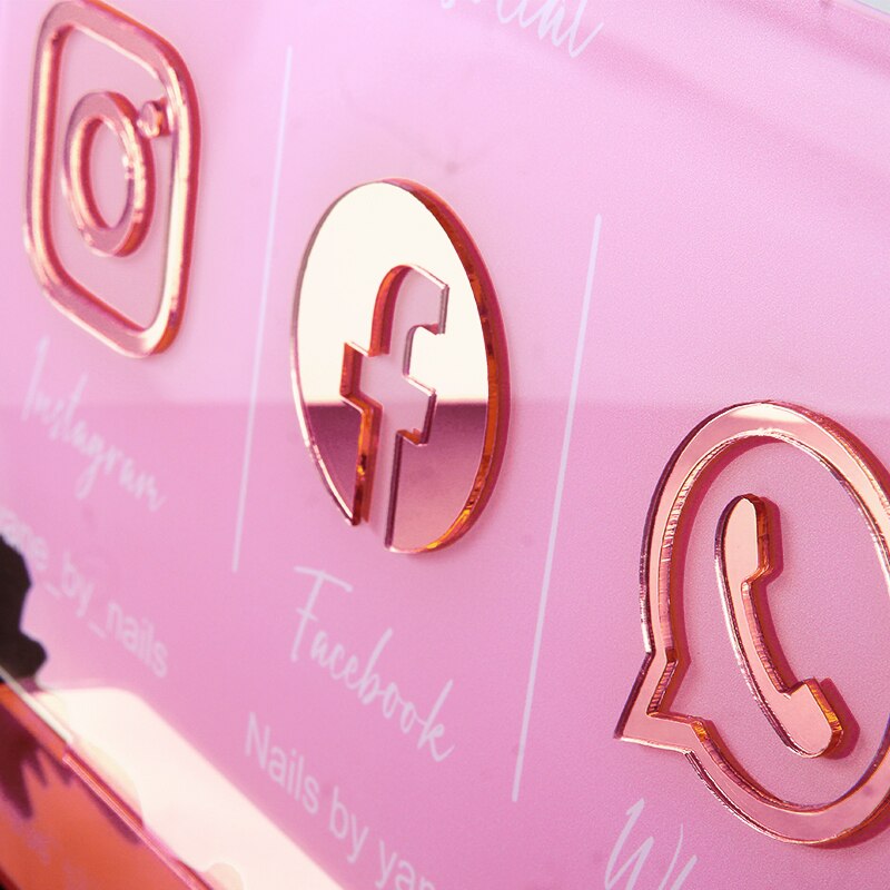 Aangepast Social Media-bord voor bedrijven - Drievoudig pictogram